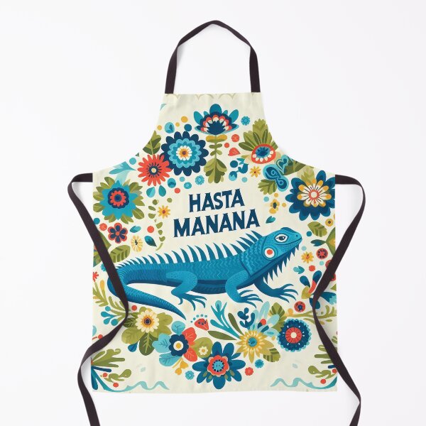 Item preview, Hasta Mañana Blue Iguana – Scandinavian Folk Art Nursery Rhyme by heidiannemorris © designed and sold by FOLK ART FUSION by heidiannemorris.