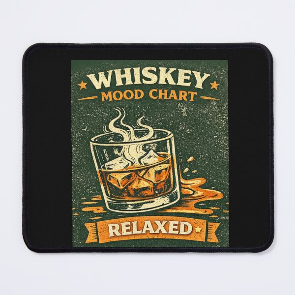 Item preview, Whiskey Relaxed Mood Chart – Funny Vintage Whiskey Lover Design designed and sold by Mosogoloso.