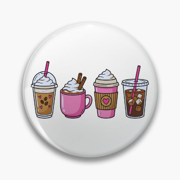Item preview, Cute Pink Valentine Coffee Drink Lineup designed and sold by DizzyShirts1.