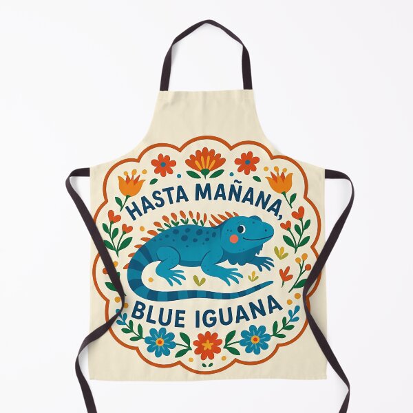 Item preview, Hasta Mañana Blue Iguana – Scandinavian Folk Art Nursery Rhyme by heidiannemorris © designed and sold by FOLK ART FUSION by heidiannemorris.