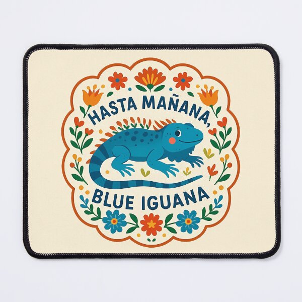 Item preview, Hasta Mañana Blue Iguana – Scandinavian Folk Art Nursery Rhyme by heidiannemorris © designed and sold by FOLK ART FUSION by heidiannemorris.