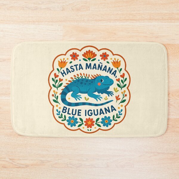 Item preview, Hasta Mañana Blue Iguana – Scandinavian Folk Art Nursery Rhyme by heidiannemorris © designed and sold by FOLK ART FUSION by heidiannemorris.