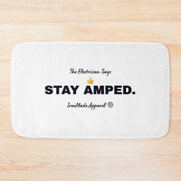 Item preview, Stay Amped Electrician T-Shirt – Funny Electrician Gift Tee for Linemen, Electrical Contractors & Proud Tradesmen designed and sold by IronMade Apparel.