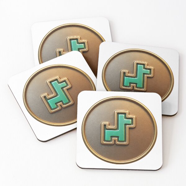 Item preview, Golden Bitcoin Cryptocurrency Coin with Green Pixel Cross Emblem 3D Render designed and sold by Creative88Art.