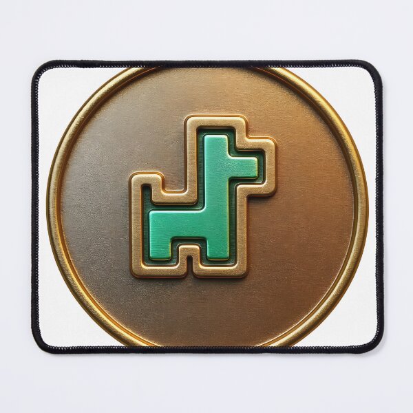 Item preview, Golden Bitcoin Cryptocurrency Coin with Green Pixel Cross Emblem 3D Render designed and sold by Creative88Art.