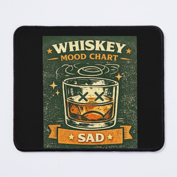 Item preview, Whiskey Sad Mood Chart – Funny Retro Whiskey Design designed and sold by Mosogoloso.