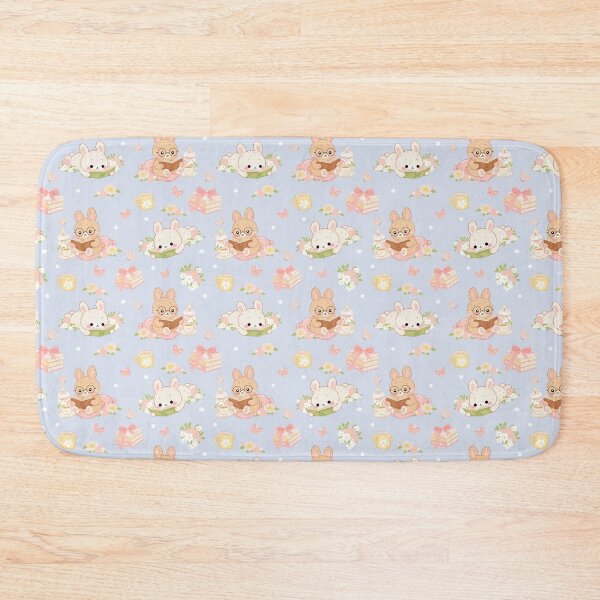 Item preview, Blossom Book Bunnies Pattern – Cute Reading Bunny Cottagecore Floral Design designed and sold by Sunnyneststudio.