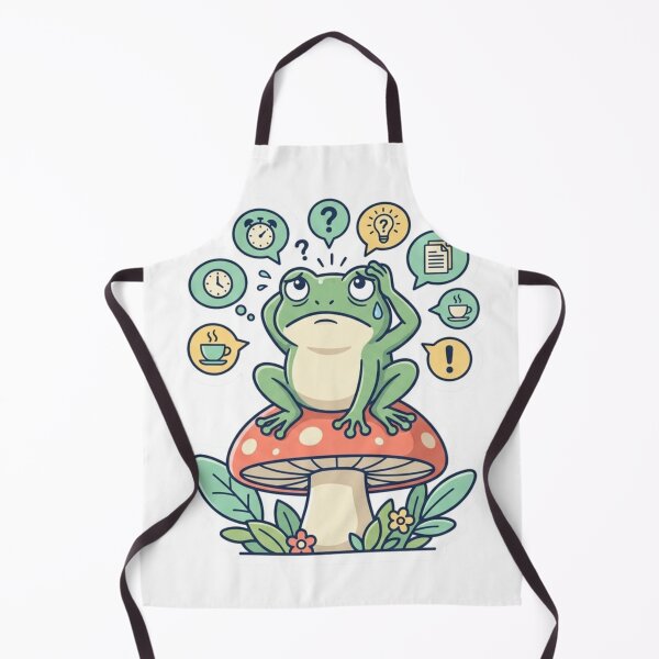 Item preview, Cute Overthinking Frog Funny Mental Health designed and sold by Quiet Mode Studio.
