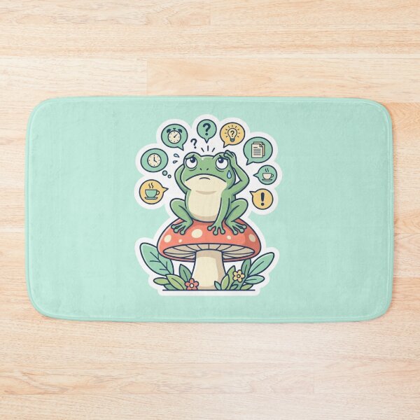 Item preview, Cute Overthinking Frog Funny Mental Health designed and sold by Quiet Mode Studio.