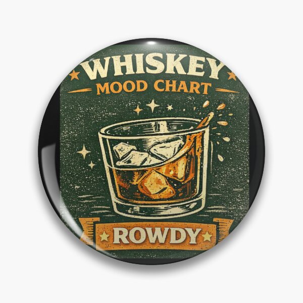 Item preview, Whiskey Rowdy Mood Chart – Funny Vintage Whiskey Lover Design designed and sold by Mosogoloso.