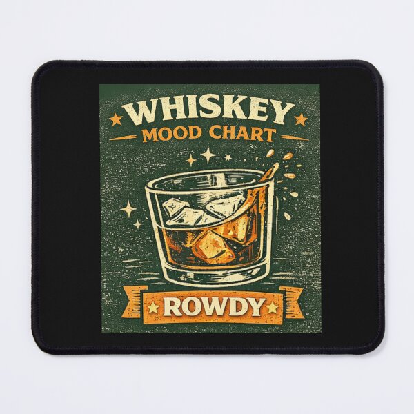 Item preview, Whiskey Rowdy Mood Chart – Funny Vintage Whiskey Lover Design designed and sold by Mosogoloso.