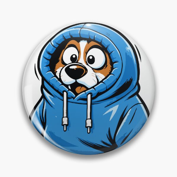 Item preview, A relatable and humorous meme situation showing a dog trapped inside a hoodie. The exaggerated confusion and simple composition make it perfect for sticker designs designed and sold by Dejbar.
