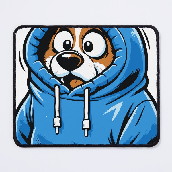Item preview, A relatable and humorous meme situation showing a dog trapped inside a hoodie. The exaggerated confusion and simple composition make it perfect for sticker designs designed and sold by Dejbar.