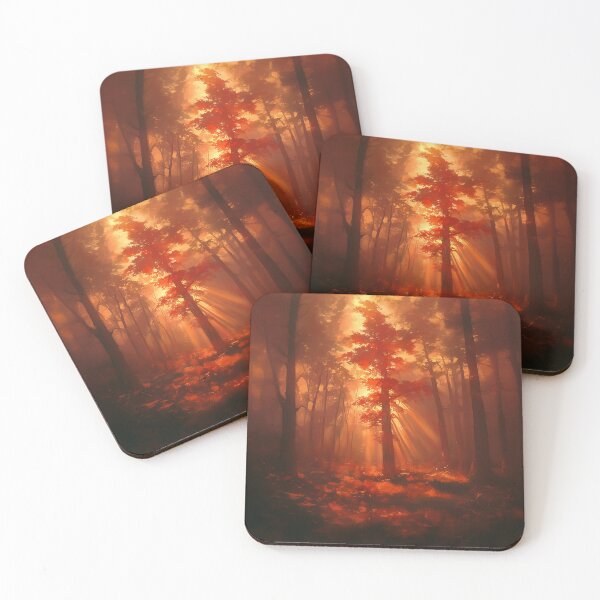 Item preview, Fiery Autumn Forest Sunlight Path designed and sold by Christian Weiss.