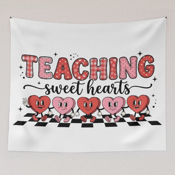 Item preview, Retro Groovy Teaching Sweethearts Valentine designed and sold by DizzyShirts1.