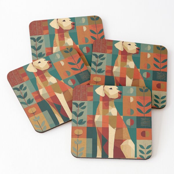 Item preview, Geometric Labrador retriever with Modern Patterns designed and sold by lautir.