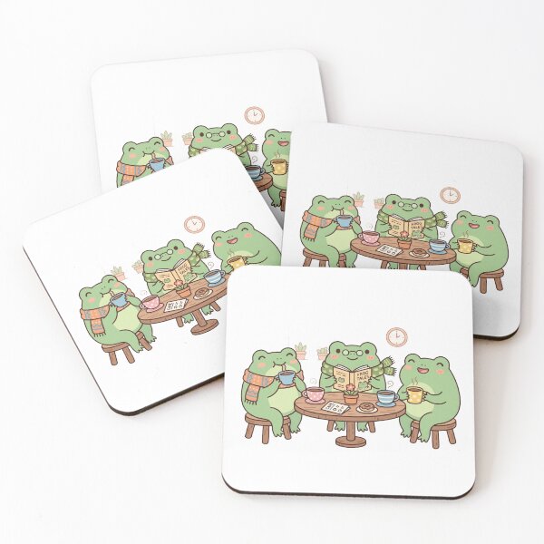 Item preview, Cute Frogs Coffee Club Cozy Aesthetic designed and sold by Quiet Mode Studio.
