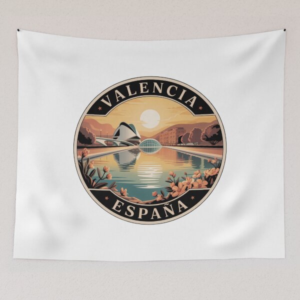 Item preview, Valencia Spain: City of Arts and Sunset Sciences Illustration designed and sold by CircinusStore.