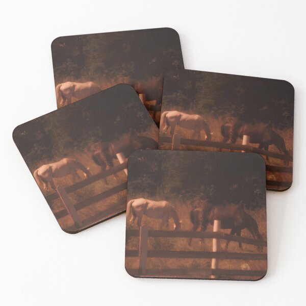 Item preview, Horses in the Evening Light – Atmospheric Motion designed and sold by Flavio Oliveira Fine Art.