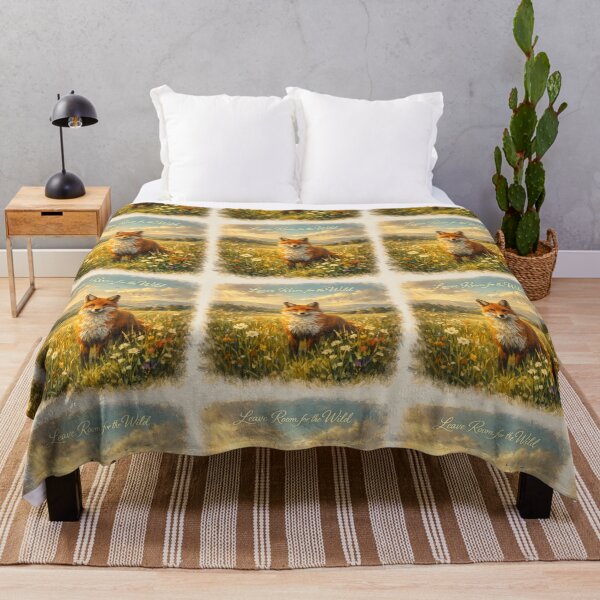 Item preview, Leave Room for the Wild Fox Wildlife Nature Illustration designed and sold by ChirpInc.