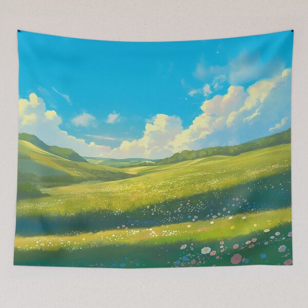 Item preview, Sunlit Wildflower Meadow Rolling Hills designed and sold by Christian Weiss.