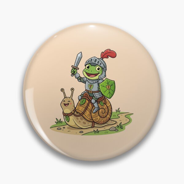 Item preview, Funny Medieval Knight Frog Riding Snail designed and sold by Quiet Mode Studio.