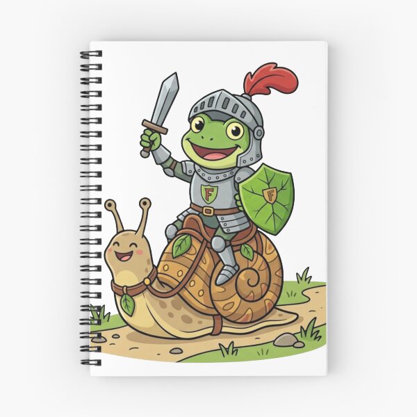 Item preview, Funny Medieval Knight Frog Riding Snail designed and sold by Quiet Mode Studio.