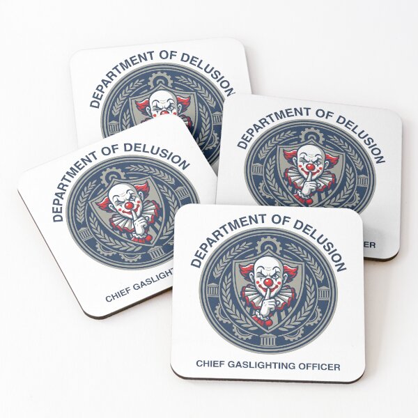 Item preview, Department of Delusion Chief Gaslighting Officer — Funny Sarcastic Office Humor Gift, Dark Humor Badge Tee designed and sold by Luminari Creations.