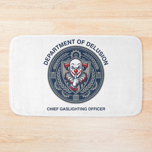 Item preview, Department of Delusion Chief Gaslighting Officer — Funny Sarcastic Office Humor Gift, Dark Humor Badge Tee designed and sold by Luminari Creations.