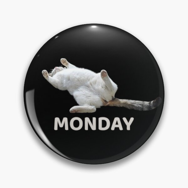 Item preview, Monday Cat – Funny Lazy Cat Monday Mood Meme designed and sold by MB-CatPrints.