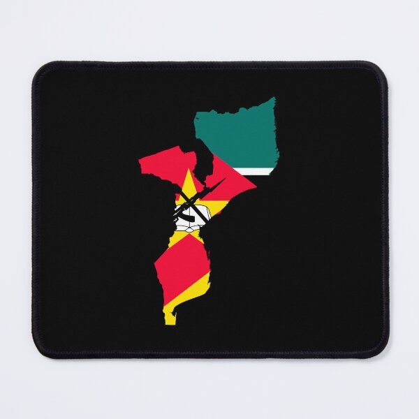 Item preview, Flag Map of Mozambique designed and sold by DreamBrushy.