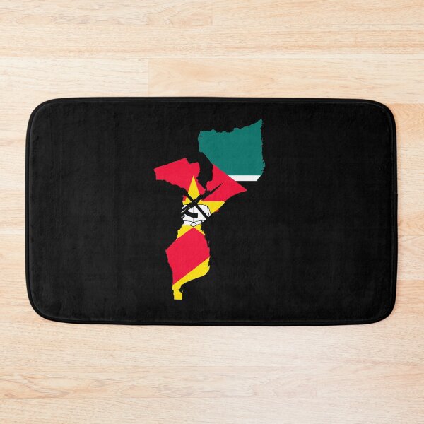 Item preview, Flag Map of Mozambique designed and sold by DreamBrushy.