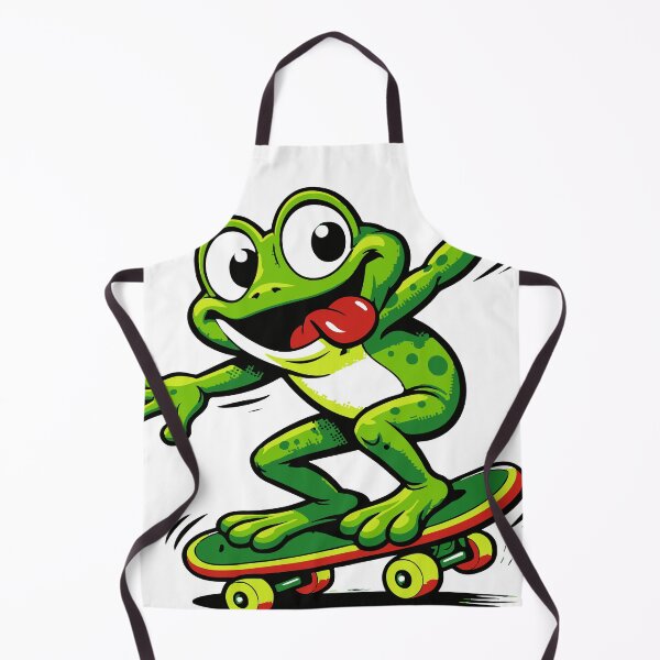 Item preview, A fun absurd meme situation featuring a frog skateboarding with exaggerated enthusiasm. The dynamic pose gives the design strong visual energy. designed and sold by Dejbar.