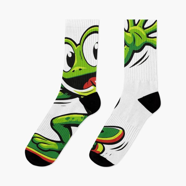 Item preview, A fun absurd meme situation featuring a frog skateboarding with exaggerated enthusiasm. The dynamic pose gives the design strong visual energy. designed and sold by Dejbar.