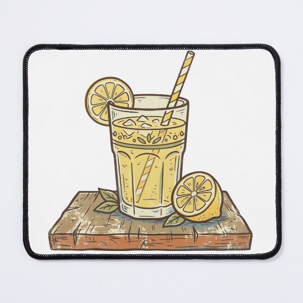 Item preview, Vintage 70s Lemonade Glass Illustration designed and sold by urbinet.