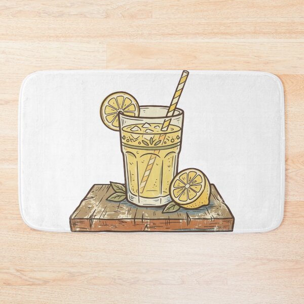 Item preview, Vintage 70s Lemonade Glass Illustration designed and sold by urbinet.