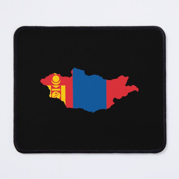 Item preview, Flag Map of Mongolia designed and sold by DreamBrushy.