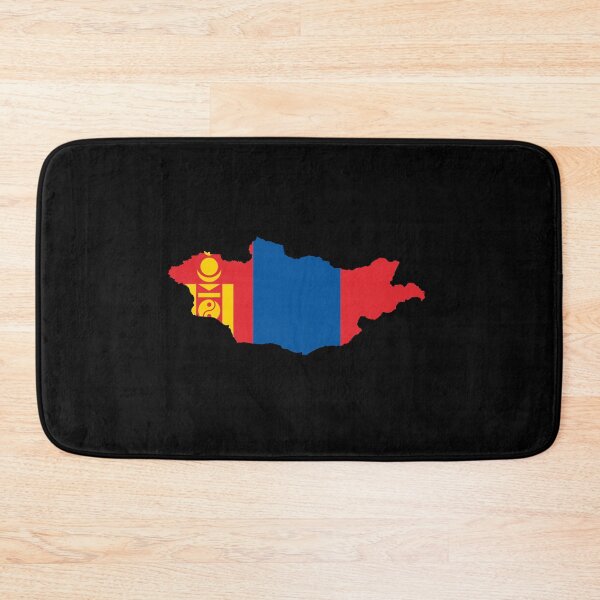 Item preview, Flag Map of Mongolia designed and sold by DreamBrushy.