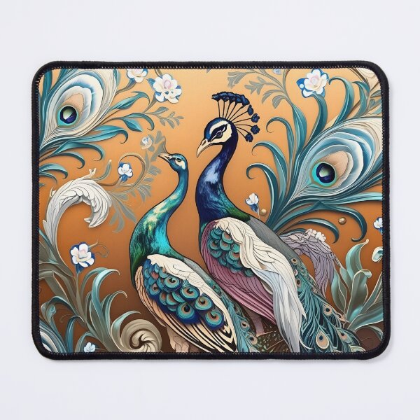 Item preview, Chinoiserie peacock and feathers designed and sold by CraftyPug POD.