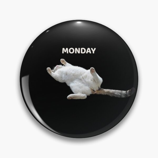 Item preview, Monday Mood Cat – Relatable Funny Monday Meme designed and sold by MB-CatPrints.