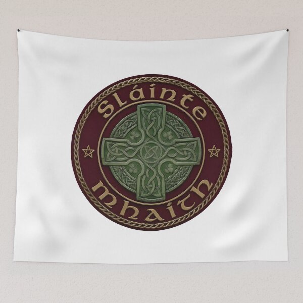 Item preview, Sláinte Mhaith Celtic Knotwork - Deep Burgundy and Vintage Gold designed and sold by MuggyandMo.