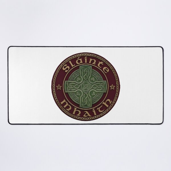 Item preview, Sláinte Mhaith Celtic Knotwork - Deep Burgundy and Vintage Gold designed and sold by MuggyandMo.