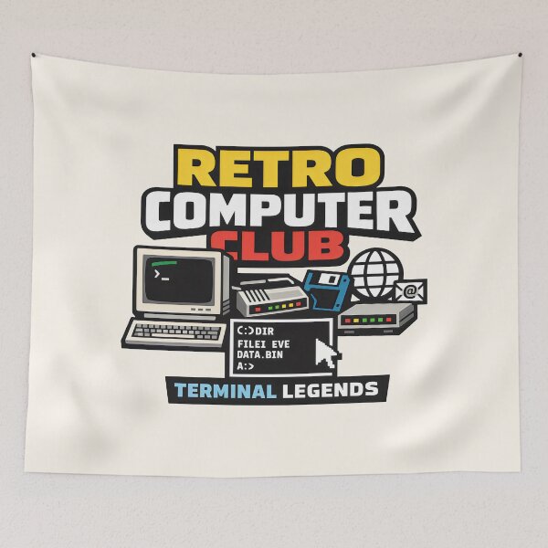 Item preview, Retro Computer Club Terminal Legends Vintage Computing IT Enthusiast designed and sold by SplashTastic.