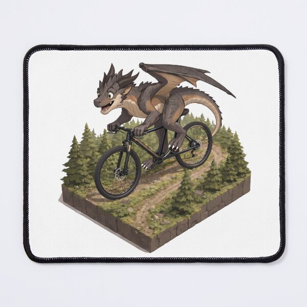 Item preview, Mountain Bike Dragon – MTB dragon on a bicycle in the forest designed and sold by TunikaSVEN93.