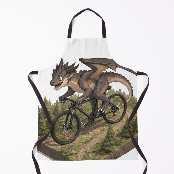 Item preview, Mountain Bike Dragon – MTB dragon on a bicycle in the forest designed and sold by TunikaSVEN93.