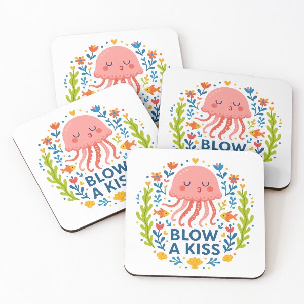 Item preview, Blow a Kiss Jellyfish – Scandinavian Folk Art Nursery Rhyme by heidiannemorris © designed and sold by FOLK ART FUSION by heidiannemorris.