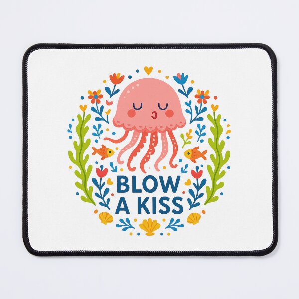 Item preview, Blow a Kiss Jellyfish – Scandinavian Folk Art Nursery Rhyme by heidiannemorris © designed and sold by FOLK ART FUSION.