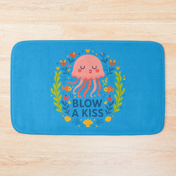Item preview, Blow a Kiss Jellyfish – Scandinavian Folk Art Nursery Rhyme by heidiannemorris © designed and sold by FOLK ART FUSION by heidiannemorris.