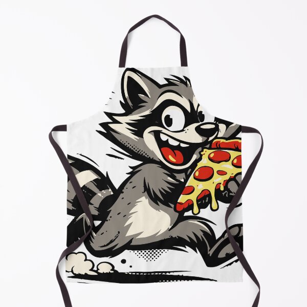 Item preview, A chaotic raccoon stealing pizza creates a humorous meme-style situation. The dynamic pose and expressive face make the design visually engaging designed and sold by Dejbar.