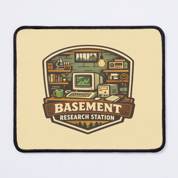 Item preview, Basement Research Station Nerd Culture Retro Lab designed and sold by SplashTastic.
